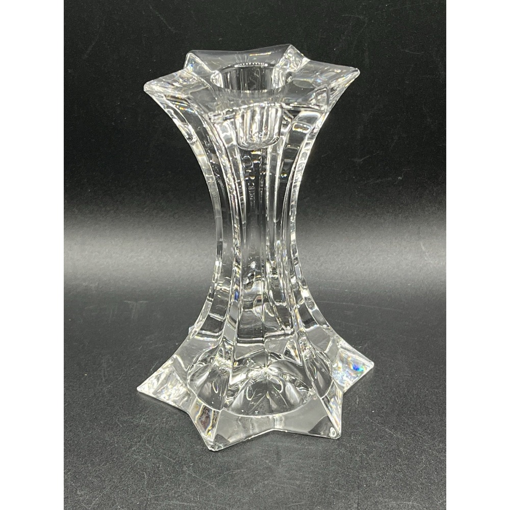 Mikasa Austria‎ Crystal Firestar Candlestick Holder Clear Taper Vtg Replacement